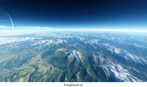 Stunning Aerial View of a Mountainous Landscape