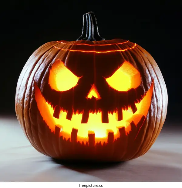 Scary Halloween Pumpkin Carving Design