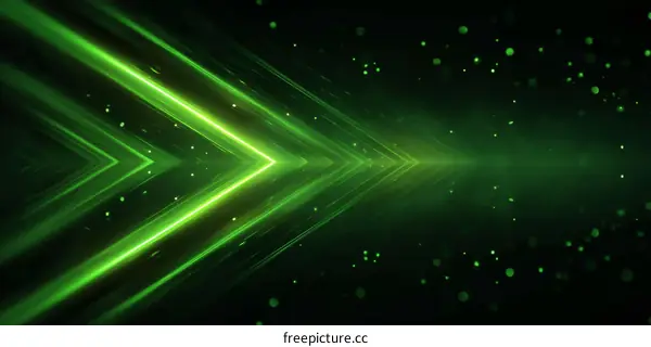 Dynamic Green Arrowhead Abstract Background