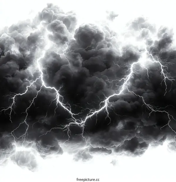 Dark Stormy Clouds with Lightning