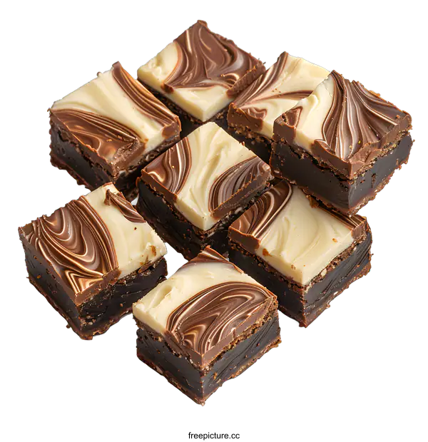 [Transparent Background PNG]Chocolate fudge brownie