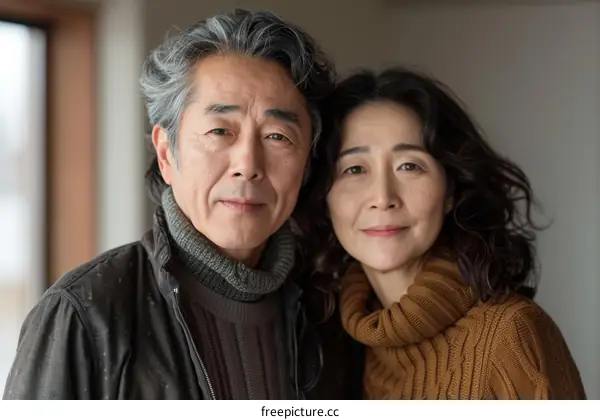 Portrait of an Asian couple