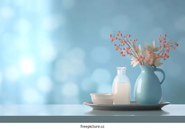 Still Life with Flowers and Bottles