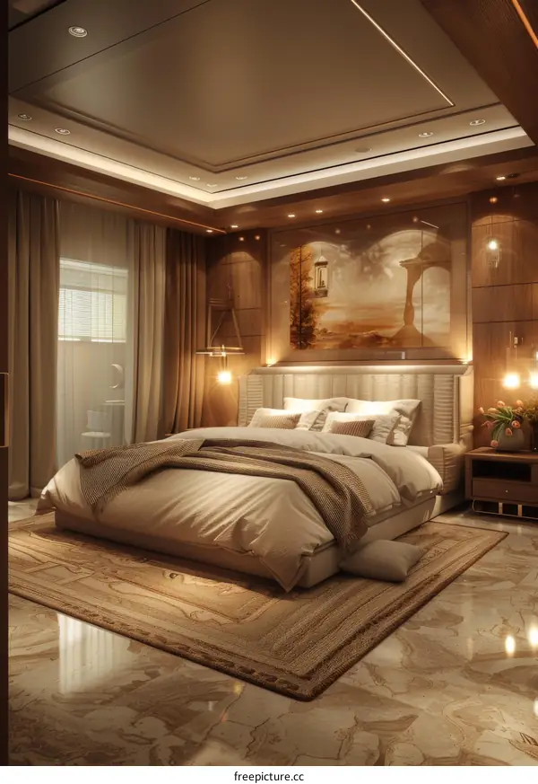 Luxury Bedroom Interior Design Illustration