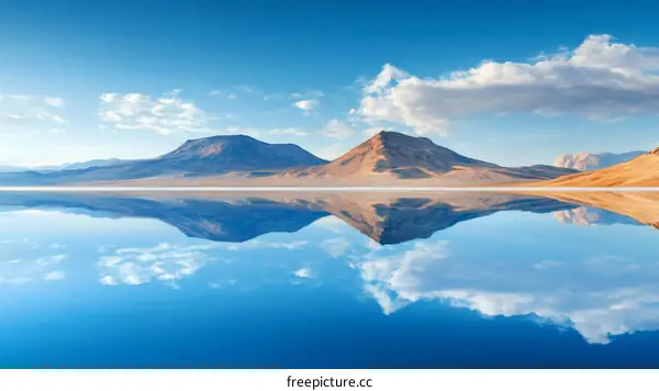 Serene Mountain Lake Reflection Landscape