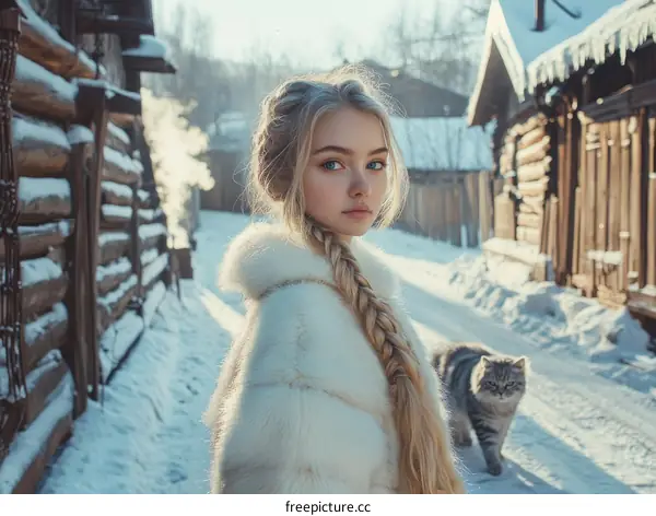 Winter Wonderland Portrait of a Teenage Girl