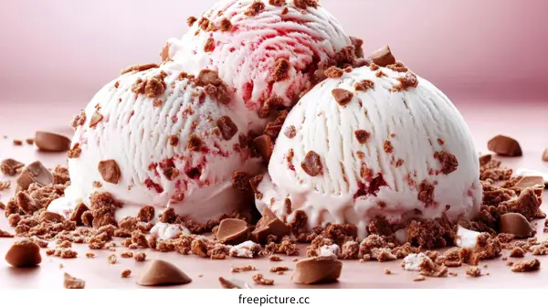 Delicious Ice Cream Dessert Close-up