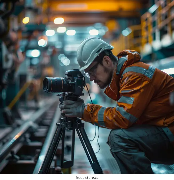 Industrial Photographer Capturing Infrastructure