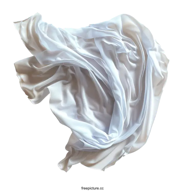[Transparent Background PNG]White Fabric Floating