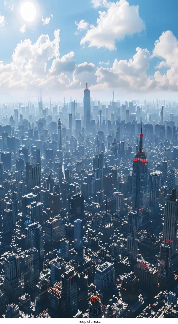 Aerial View of New York City Skyline