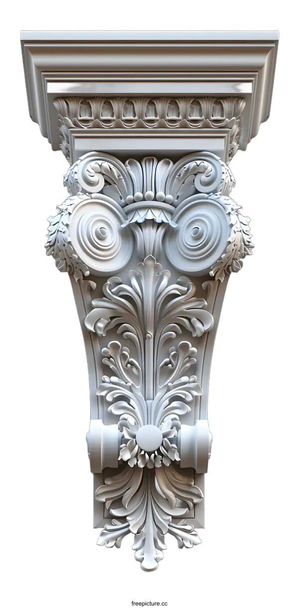 [Transparent Background PNG]White architectural ornament