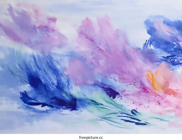 Abstract Colorful Brushstrokes Painting