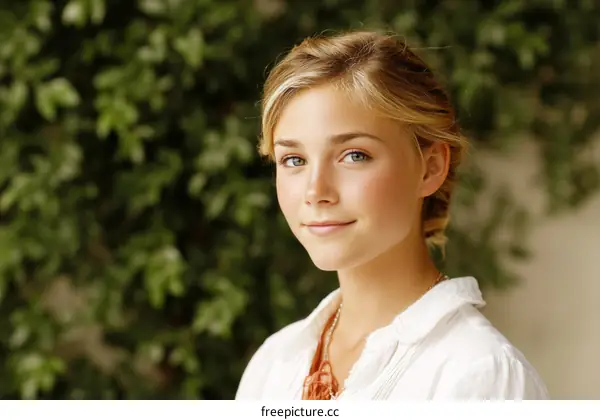 Portrait of a Caucasian Woman Outdoors