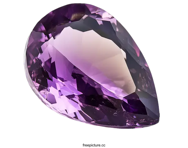[Transparent Background PNG]Purple Amethyst Gemstone Close-up