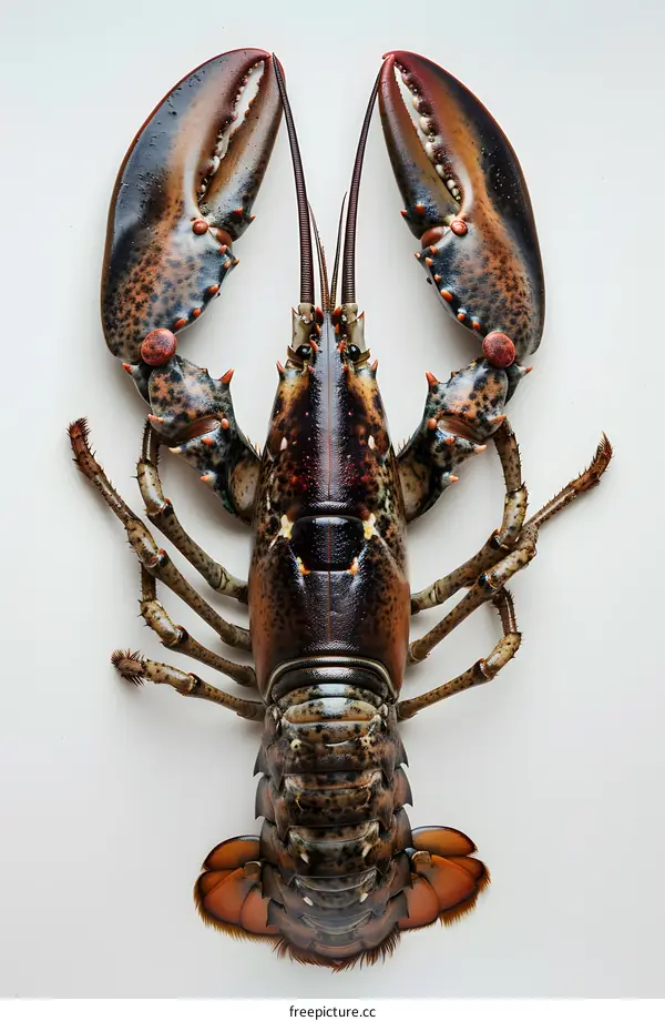 Fresh Lobster on White Background