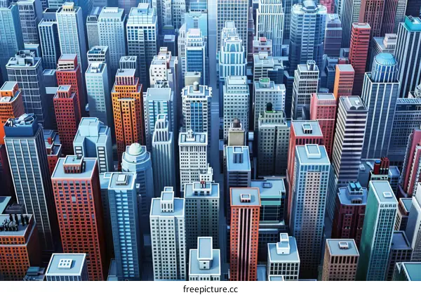 Aerial View of a Cityscape