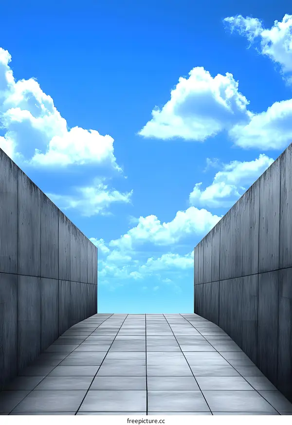 Abstract Concrete Pathway to Sky