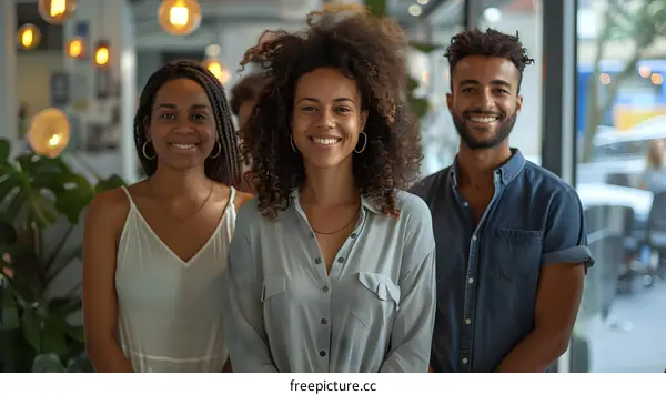 Diverse Group of Happy Colleagues Smiling for a Company Portrait