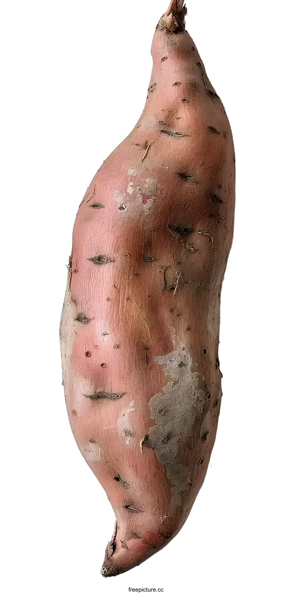[Transparent Background PNG]Fresh Organic Sweet Potato Isolated on White Background