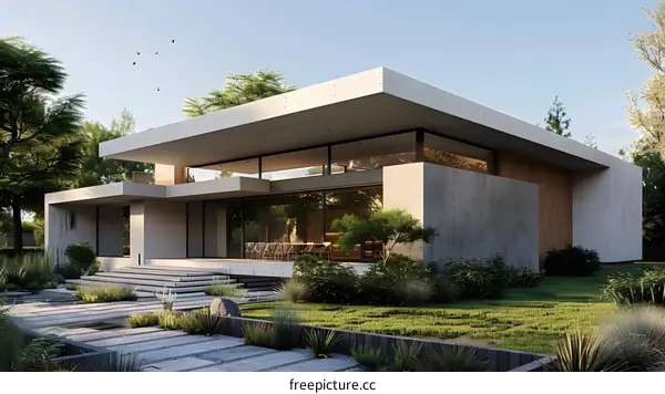 Modern Concrete House with Minimalist Design