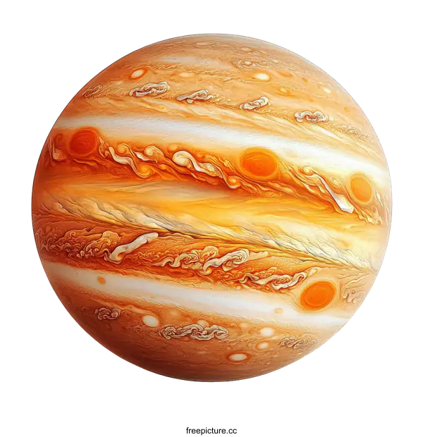 [Transparent Background PNG]Jupiter Planet Stunning Visual Illustration