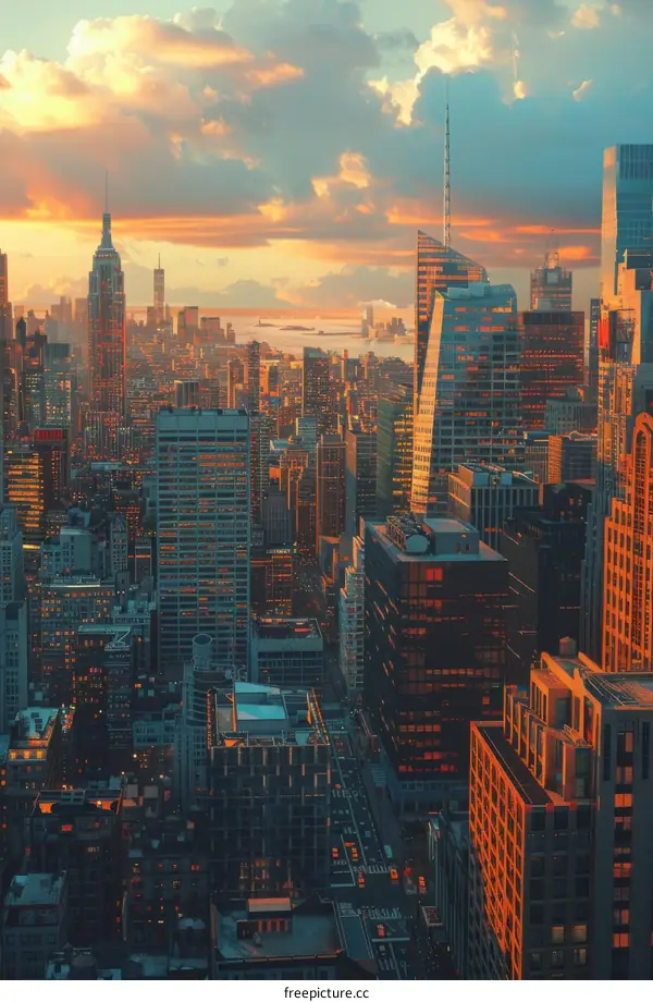 New York Cityscape Sunset Photography