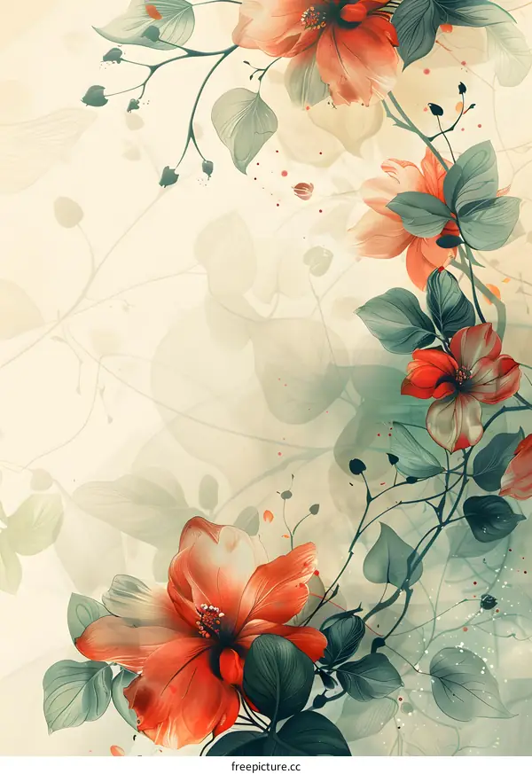 Hand-painted flower illustrations