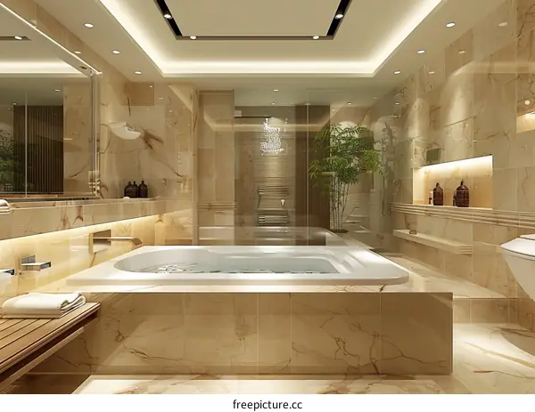 Luxury Modern Bathroom Design Illustration