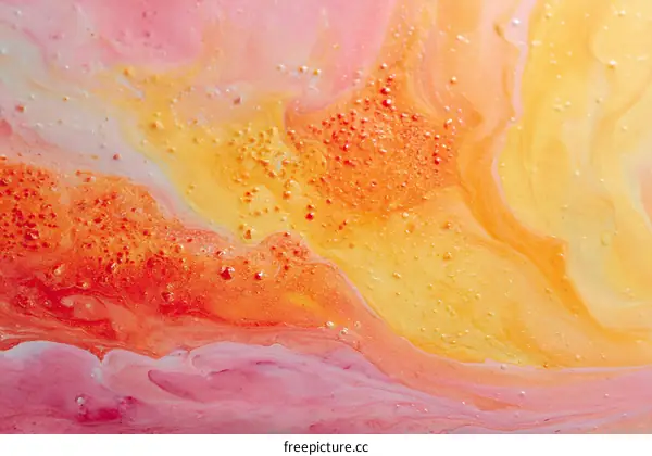 Abstract Art Painting with Colorful Flowing Patterns