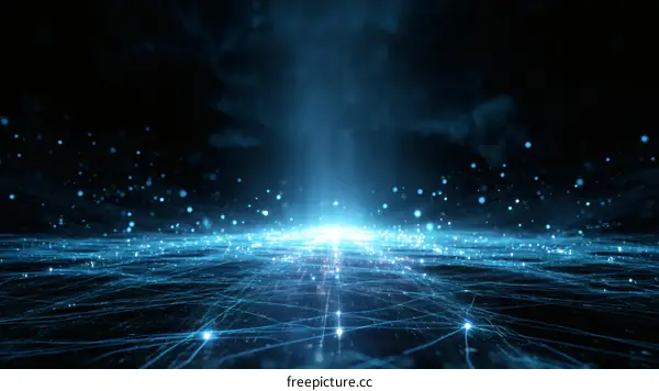 Abstract Digital Network Landscape