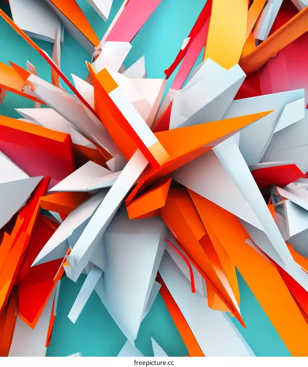 Abstract Geometric Explosion Art Design