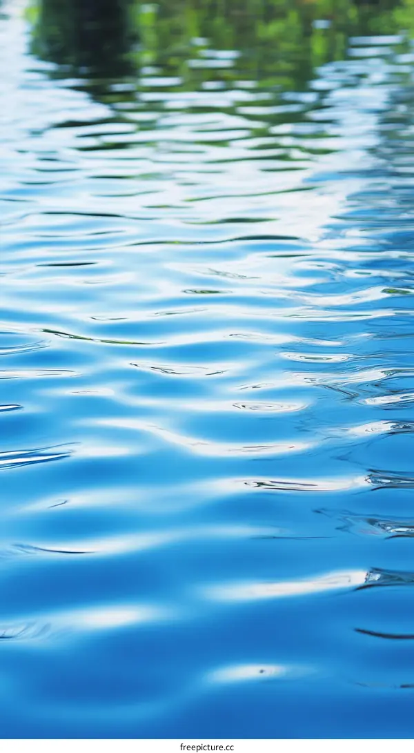 Closeup View of Rippled Water Surface