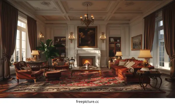 Elegant European Living Room Design