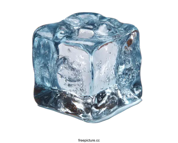 [Transparent Background PNG]Close-up of a single ice cube