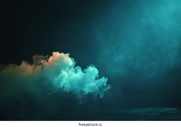 Abstract Colorful Smoke Art Illustration