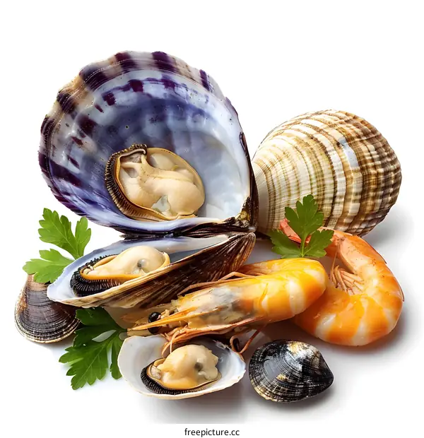 Fresh Seafood Platter with Mussels and Shrimp