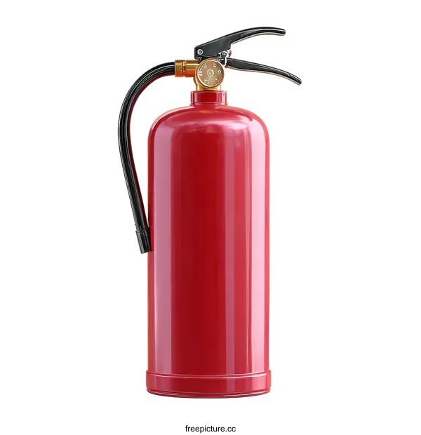 [Transparent Background PNG]Red Fire Extinguisher Isolated on White Background