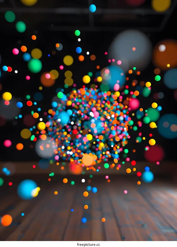 Abstract Colorful Sphere of Lights