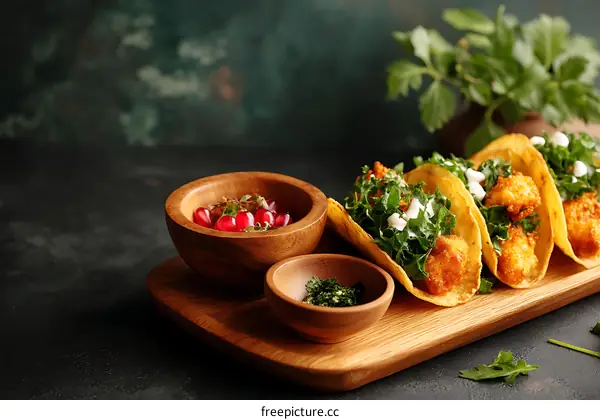 Delicious Homemade Crispy Tacos with Garnishes
