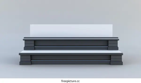 Modern Elegant Dark Gray Display Steps