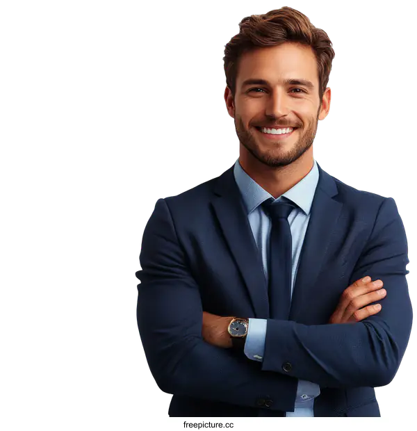 [Transparent Background PNG]Confident Business Professional Portrait