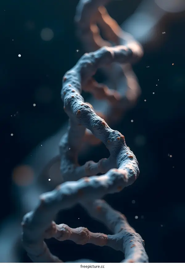 Spiral DNA Structure Illustrative Image