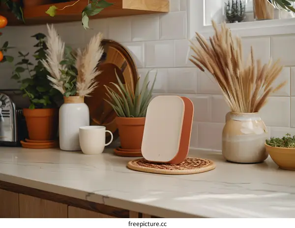 Modern Home Decor with Air Purifier and Plants