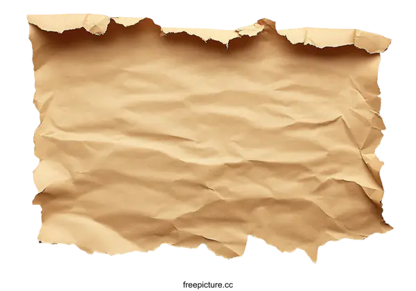 [Transparent Background PNG]Torn Brown Kraft Paper Texture Background