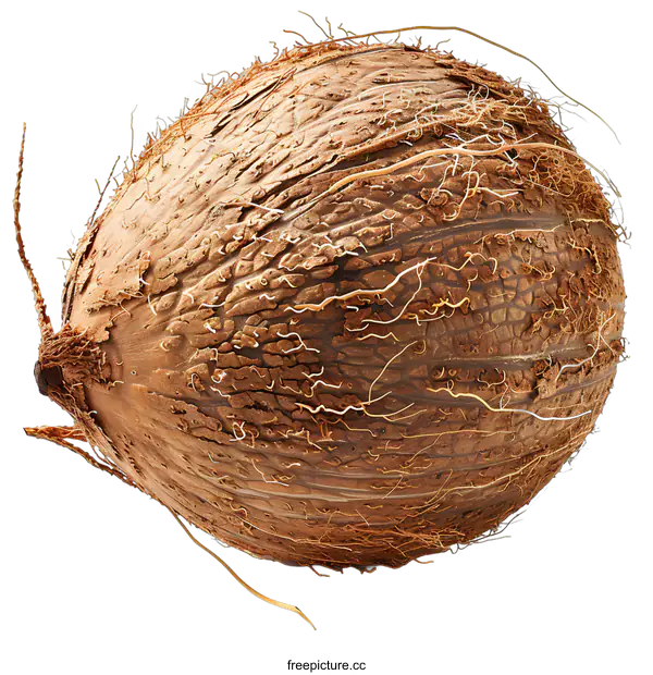 [Transparent Background PNG]Whole Coconut on White Background
