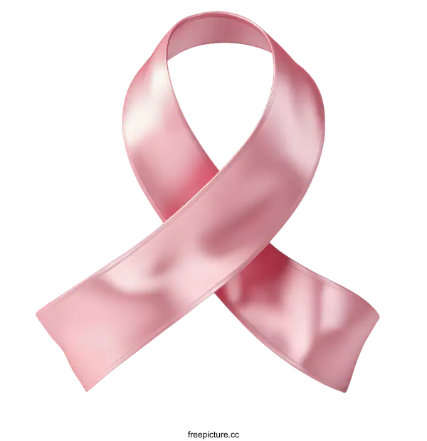 [Transparent Background PNG]Pink Awareness Ribbon Illustration