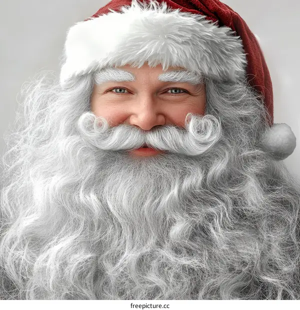 Close Up Portrait of Santa Claus