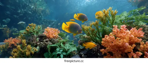 Vibrant Underwater Coral Reef Ecosystem