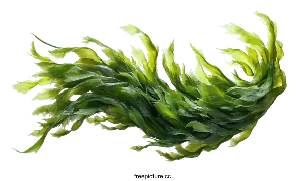 [Transparent Background PNG]Fresh Seaweed Isolated on White Background