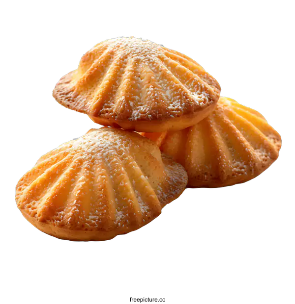 [Transparent Background PNG]Three French Madeleines